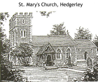 Etching of S of Church